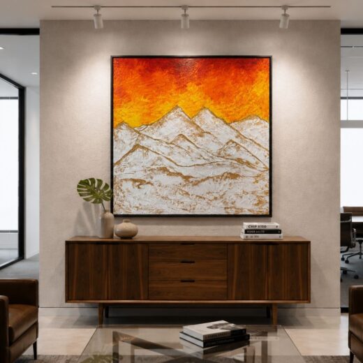 Peaks in Gold 24x24”